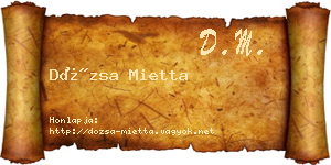 Dózsa Mietta névjegykártya
